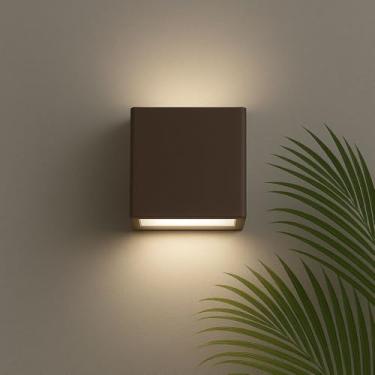 Imagem de Arandela Slim G9 Bivolt 2 Focos Moderna P/Parede Áreas Externas/Internas (Marrom)