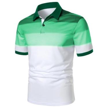 Imagem de Camisa de golfe SOLY HUX masculina de manga curta casual para trabalho