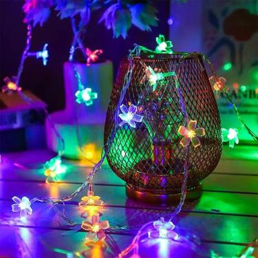 Imagem de String Lights JACUX/LSS 10m, 100 LED, flor de cerejeira multicolorida 