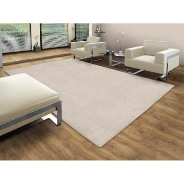 Imagem de Tapetes São Carlos – Tapete Tufting Ecletik Bege | Liso em Polipropileno com Toque Suave e Proteção UV | Antialérgico, Lavável e Acolhedor p/Sala | 1,5cm x 2m x 2,5m