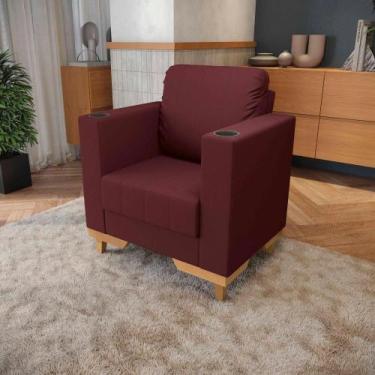 Imagem de Poltrona Maya Kappesberg Veludo Bordô