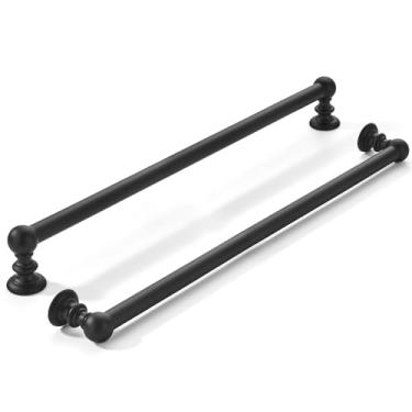 Imagem de khtumeware Pacote com 2 peças de 305 mm (305 mm) para armário preto fosco para armário de cozinha sólido resistente para gavetas, penteadeira, alça de banheiro