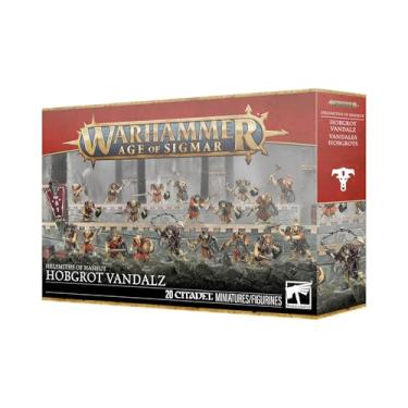 Imagem de Warhammer Age of Sigmar Hobgrot Vandalz – 20-Piece Plastic Infantry Miniature Kit, 124 Components, 25mm Round Bases, 450 Waterslide Transfers – Unpainted