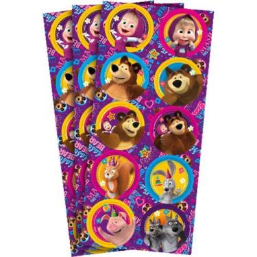 Imagem de Adesivo Decorativo - Masha e o Urso Clássica - 30 Unidades - Regina - 