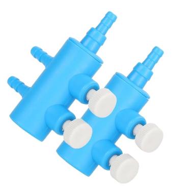 Imagem de HEEPDD Distribuidor de Controle de Ar do Aquário, 2pcs Aquário de 2 Válvulas de Bomba de Válvula de de de Ar Distribuidor de Oxigênio Divisor Aquarium Oxigênio Adaptador de Acessório NAN (Um para