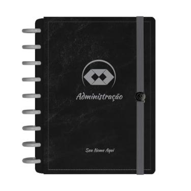 Imagem de Caderno De Disco Iscool Inteligente Personalizado 140 Folhas Profissões Preto Prata Administração Médio M+