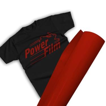 Imagem de Filme de Recorte Power Film Premium Vermelho – Termotransfer Vinil HTV para Tecido e plotter de recorte – Bobina 0.50x5m
