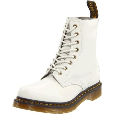 Imagem de Dr. Martens Botas femininas Pascal Virginia couro liso retrô punk panturrilha, Cartengena Off White, 5