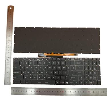 Imagem de Teclado com retroiluminação colorida para laptop para MSI GE62 GS60 GS70 GS72 GE72 GT72 MS-1772 MS-16u6 Número de peça V143422AK1 19000184