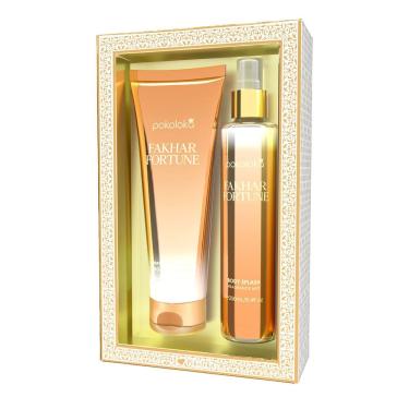 Imagem de Kit Pokoloka Fakhar Fortune Feminino - Body Splash 250ml + Hidratante Corporal 240ml