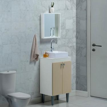 Imagem de Gabinete e Armário Dia a Dia Essencial 45cm para Embutir Combate Creme