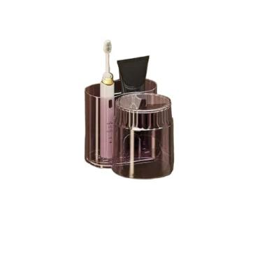 Imagem de Kit 4 Suporte Para Escova De Dentes Banheiro Rack Sem Perfuração Montado Na Parede(Rosa)