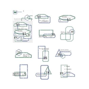 Imagem de 30 peças de adesivos vintage para caixa de diálogo, etiquetas temáticas para diário, agenda, álbum de recortes, álbum, caderno, diário de lixo, adesivos de papel decorativos DIY