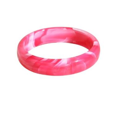 Imagem de MMIUAEG Pulseira geométrica colorida boêmia, grossa, irregular, larga, pulseira de resina acrílica de várias cores, joia de declaração para mulheres, joias de festa, Medium, Zinco, Sem Pedra Preciosa