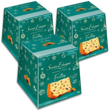 Imagem de Mini Panettone Tradicional Frutas Santa Edwiges Kit 3un 80g - 11738, S