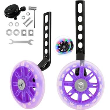 Imagem de Rodas de Treinamento para Bicicleta Mute Flash Ajustáveis Kit Estabilizador Montado Compatível com Simples 12-20 Polegadas