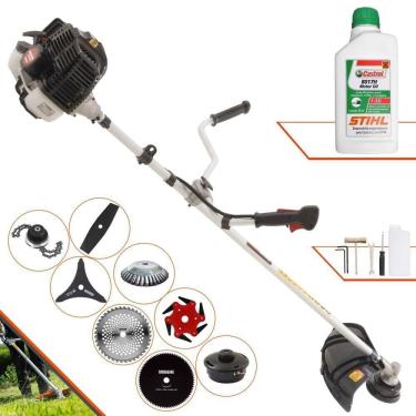 Imagem de Roçadeira Kawashima Kw52le 52c 2,5hp 2t + Faca 2 Pontas + Faca 40 Dentes + Faca 80 Dentes + Faca 6 Pontas + Escova 38 Cerdas