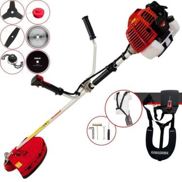 Imagem de Roçadeira Lateral Kawashima Kw43l À Gasolina 43c 1,7hp + Faca 2 Pontas 330mm 2,7mm + Faca 40 Dentes 255mm 2mm + Faca 80