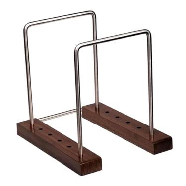 Imagem de Ｂｅｓｇａ Organizador de discos de, suporte de mesa portátil em madeira para guardar discos, documentos, receitas e arquivos.