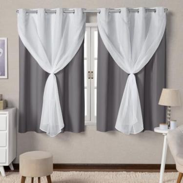 Imagem de Cortina De Voal Blackout Corta Luz(CINZA)