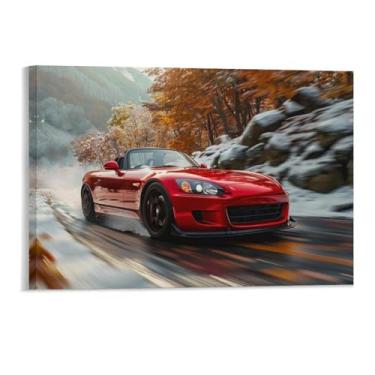 Imagem de HouLaiZhe Drift S2000 Jdm Cool Posters Canvas Wall Estética Decoração de parede Impressão de parede Sala de Galeria Decoração de parede para quarto sala de estar escritório 11 x 17 polegadas (28 x 43