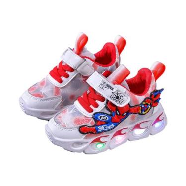 Imagem de Tênis Esportivos LED Respirável Para Meninos, Sneakers Casuais Leves P