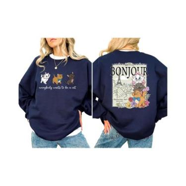 Imagem de Moletom Disney Aristocats Marie Cat, Todos Querem Ser Um Gato, Com Cap