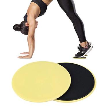 Imagem de Generic Discos Deslizantes de Exercício, Controle Deslizante Leve Cinza para Academia, Ioga, Dança, 2 Peças, Equipamento de Fitness para Condicionamento Atlético, Fisioterapia (Amarelo)