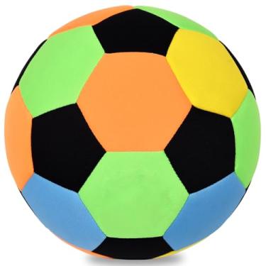 Imagem de KUYOTQ Bola de futebol unissex, capa de tecido, bolas de futebol macias leves para crianças jovens (esvaziadas)