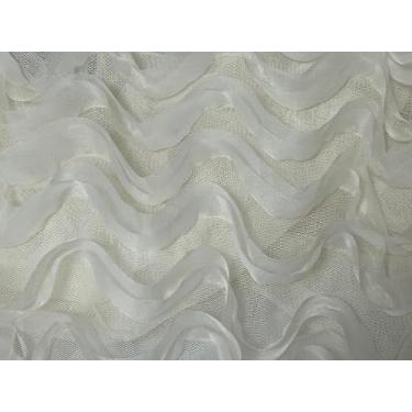 Imagem de Cenário de tule ondulado 3D, fundo fotográfico de voile com babados de 2,5 x 2,5 m para estúdio de retratos de chá de bebê, decoração de festa romântica (ouro)