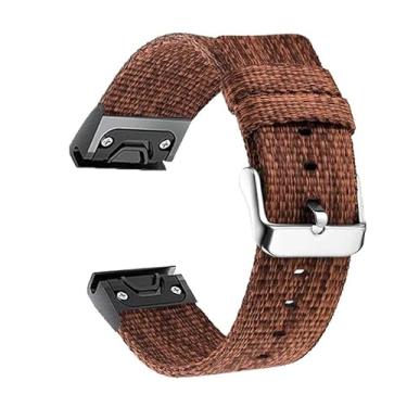 Imagem de SOMKB Pulseira para relógio inteligente Garmin Série MARQ/Epix de 22 mm de nylon de ajuste rápido para Garmin Instinct/Approach S60 S62 Correa (D, para Marq)