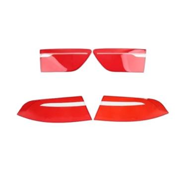 Imagem de Lente da lâmpada da luz traseira do carro, 4 unidades, interior e exterior capa de estacionamento compatível com jaguar xe 2016 2017 2018 2019