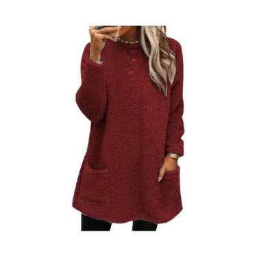 Imagem de Casaco De Moletom Feminino De Inverno Quente Com Forro De Lã, Estilo S