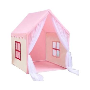 Imagem de Tenda Teepee Portátil Rosa E Azul Para Crianças, Brinquedo Para Uso In