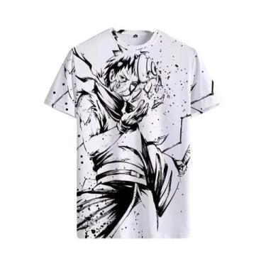 Imagem de Camiseta Oversized Masculina Naruto Anime Japonês Estampa 3D Casual Ma