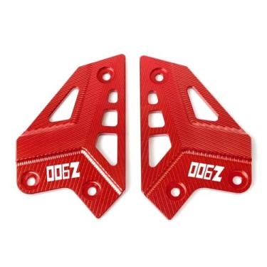 Imagem de Anti-derrapante Para z900 Z-900 2017 acessório da motocicleta pé peg protetor calcanhar capa protetora guarda(Red)