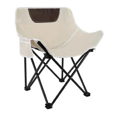 Imagem de Cadeira de viagem para mochila, cadeira de acampamento dobrável portátil, pátio de jardim, cadeira dobrável de arco pequeno, uso ao ar livre em várias cenas (branca)