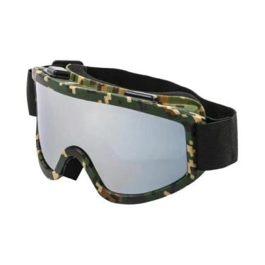 Imagem de Óculos De Esqui Com Lentes Coloridas E Armação Grande, Esponja Anticol