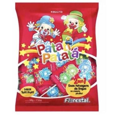 Imagem de Pirulito Patati Patatá Florestal Tutti Frutti C/ 50u 500g