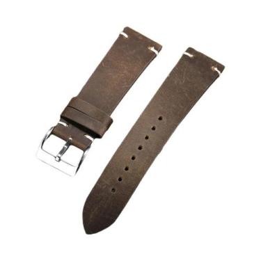 Imagem de Pulseiras De Relógio De Couro Vintage Feitas À Mão Com Acabamento Em Ó