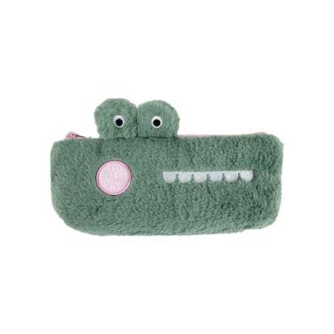 Imagem de Estojo de lápis Cute Cartoon Crocodile Plush Animal Pouch Kids - yiwei