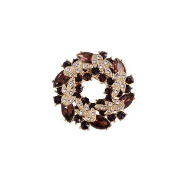 Imagem de Alfinetes de broche vintage florais para mulheres em liga leve, elegan