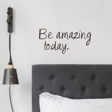 Imagem de Adesivo de parede Be Amazing Today Inspirational 17x60cm PVC - yiweisa