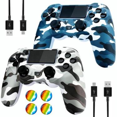 Imagem de Controlador inalámbrico Dliaonew para PS4 2 piezas con vibración - Cam