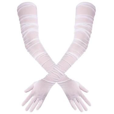 Imagem de Luvas compridas femininas TOYMIS Super Long Opera Gloves brancas