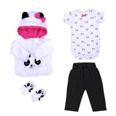 Imagem de Conjunto de roupas para bonecas ZIYIUI Reborn 55 cm com chapéu, babado