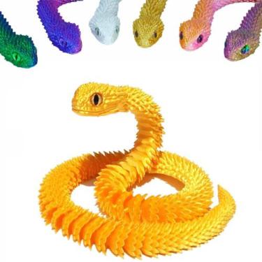 Imagem de Brinquedo impresso em 3D Snake Animals Pet Movable Joint Fidget Toys -
