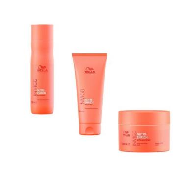 Imagem de Shampoo 250ml Condicionador 200ml  Máscara 150g Wella Nutri Enrich