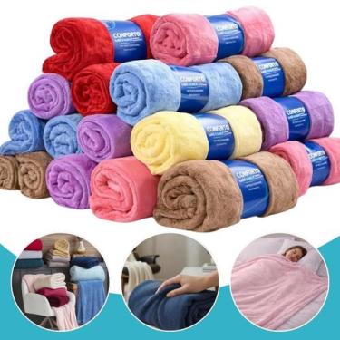 Imagem de Manta Casal Microfibra Soft 200 X 180 Toque Aveludado e Suave Macia Co