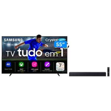 Imagem de Smart TV 55 Samsung 4K UHD Crystal UHD - 3 HDMI + Soundbar B-Series HW